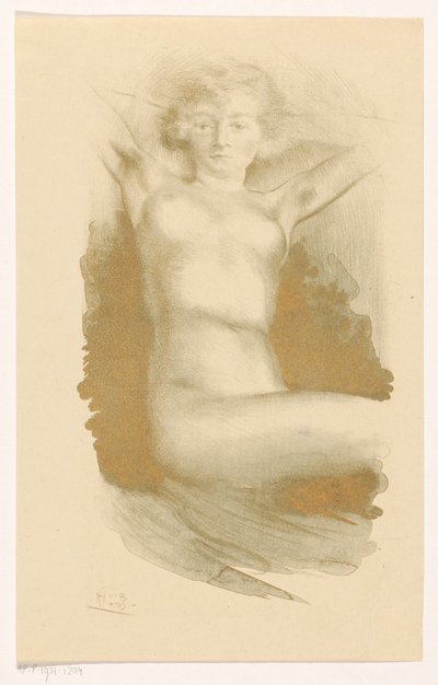 Mulher nua sentada de Huib Luns