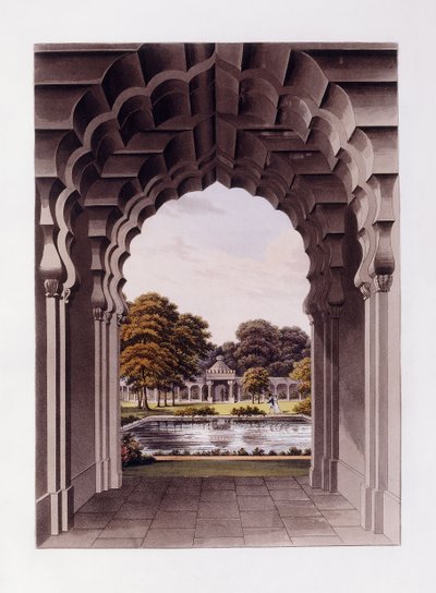 Projeto arquitetônico com jardim de Humphry (after) Repton