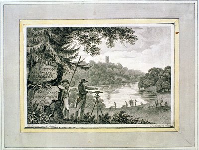 Cartão de visita de Humphrey Repton, gravado por Thomas Medland (fl.1808-22) de Humphry Repton