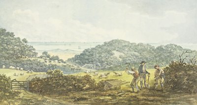 Panorâmica &39;antes&39; vista, do livro vermelho para casa de Antony, c.1812 de Humphry Repton
