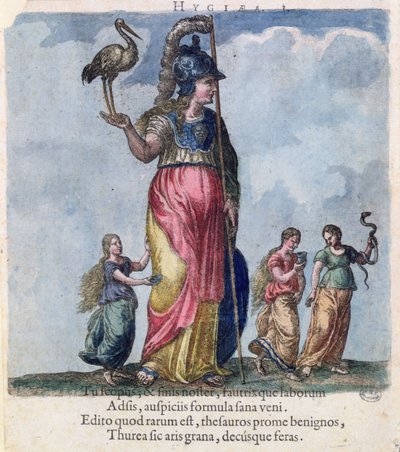 Hygieia, de uma colecção de retratos de médicos do médico húngaro, Sambucus de Hungarian School