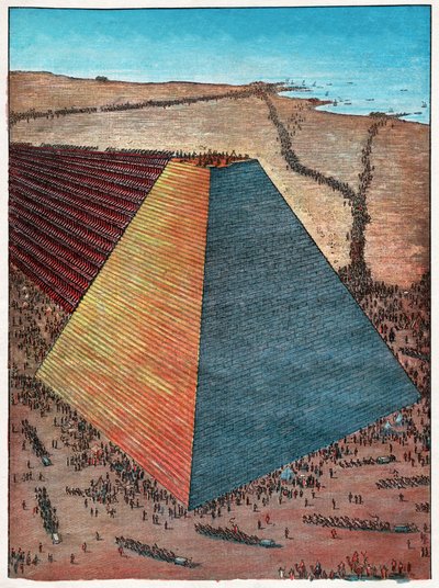 Pirâmide de Quéops. 1927 (gravura) de Hungarian School