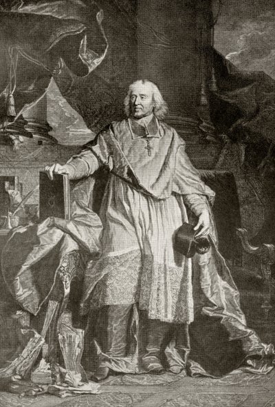 Jacques Benigne Bossuet, gravado por Pierre Imbert Drevet, de "The Print-Collector&39;s Handbook", de Alfred Whitman, publicado por George Bell und Sons, 1901 de Hyacinthe Francois Rigaud