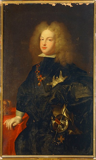 Filipe V de Espanha ... (pintura sobre tela) de Hyacinthe Francois Rigaud
