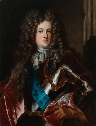Retrato de Aleksander Benedykt Stanislaw Sobieski (1677-1714) Aleksander Benedykt Sobieski - Rigaud, Hyacinthe Francois Honore, Circle of - ca 1696 - Óleo sobre tela - 112,5x89 - Museu do Palácio Wilanow de Hyacinthe Francois Rigaud