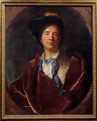 Retrato de Bernard Le Bouyer (Le Bovier) de Fontenelle (1657-1757), escritor francês Pintura de Hyacinthe Rigaud (1659-1743) 1713 Sol. 0,79x0,63 m Montpellier, musee Fabre - Retrato de Bernard Le Bouyer (Le Bovier) de Fontenelle (1657-1757), escritor franc de Hyacinthe Francois Rigaud