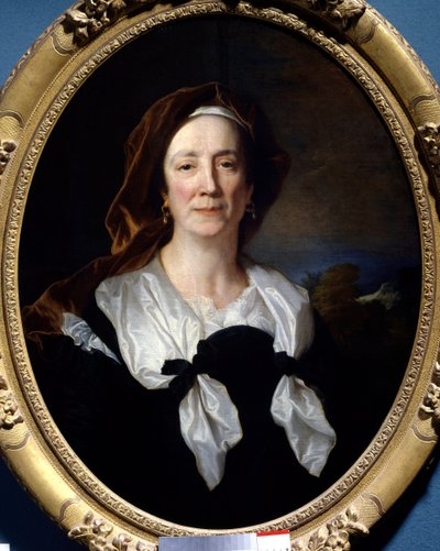 Retrato de Marie Serre, mãe da artista Pintura de Hyacinthe Rigaud (1659-1743) 1695 Sol. 0,79x0,61 m Taon, castelo Fontaine Henry. de Hyacinthe Francois Rigaud