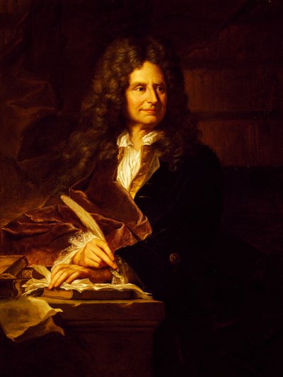 Retrato de Nicolas Boileau-Despreaux (Paris de Hyacinthe Francois Rigaud