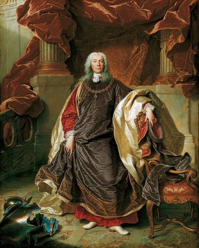 Retrato do príncipe Joseph Wenzel I de Liechtenstein 1696-1772, 1740. de Hyacinthe François Honoré Rigaud