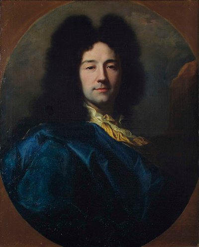 Auto-retrato Auto-retrato, dito ao casaco azul, 1696. de Hyacinthe François Honoré Rigaud