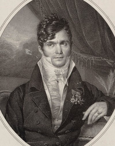 Retrato do maestro e compositor Gaspare Spontini 1774-1851, 1824. de Hyacinthe Louis Victor Jean Baptiste Aubry