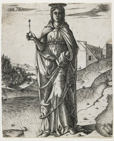 Santa Lúcia, c.1510 (gravura) de I.I.C.A. Master