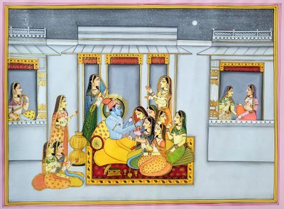 Krishna e as Gopis à noite de IMAGINEERS STUDIO