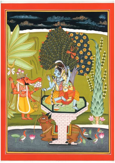 Senhor Shiva, Parvati e Ganesha de IMAGINEERS STUDIO