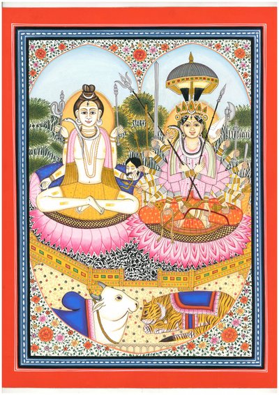 O Casal Divino Shiva e Parvati de IMAGINEERS STUDIO