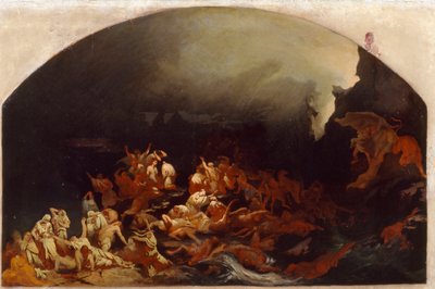 "Le deluge" Peinture de I P Masalov (19eme siecle) 1873 Museu da Academia de Belas Artes de São Petersburgo de I.P. Masalov