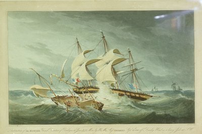 Destruição do "La Mouch" pelo HMS "Hermes de I (after) Clark