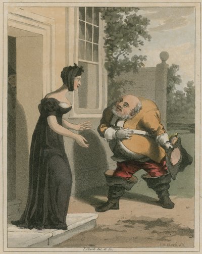 Ilustração de Hudibras por Samuel Butler de I Clark