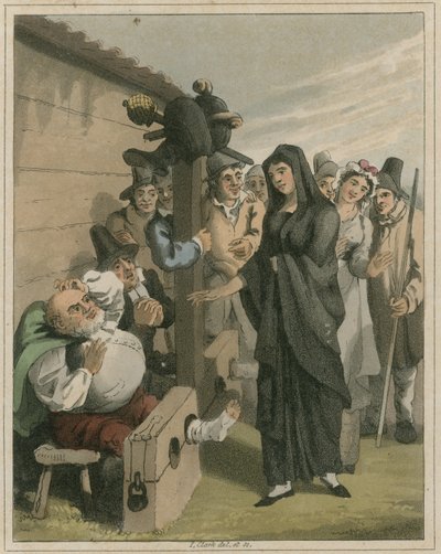 Ilustração de Hudibras por Samuel Butler de I Clark