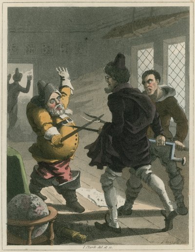 Ilustração de Hudibras por Samuel Butler de I Clark