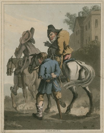 Ilustração de Hudibras por Samuel Butler de I Clark
