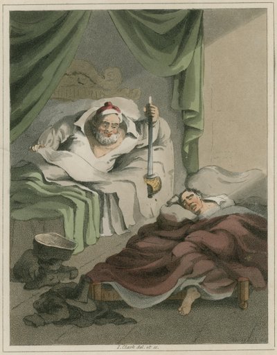 Ilustração de Hudibras por Samuel Butler de I Clark