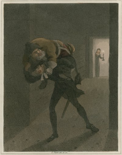 Ilustração de Hudibras por Samuel Butler de I Clark
