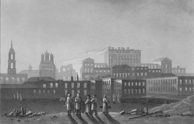 Palácios de Pashov Menzikov, Apraxin & c. Belgorod, Moscou, 1817 de I Clark
