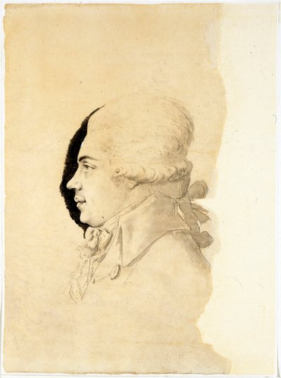 Portrait du comte Nikolai Petrovitch Roumiantsev (ou Romanzov) (1754-1826) - Oeuvre de I-I Haacke (Haake) (actif 1750-1800), fin des annees 1780 - Portrait of Count Nikolay Petrovich Rumyantsev (1754-1826) - Caneta, pincel, tinta sobre papel de I-I Haacke  de I. I. Haacke