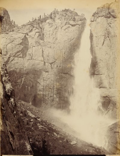 Cascatas de Yosemite Superior, 1502 pés - (instantâneo) de I. W. Taber