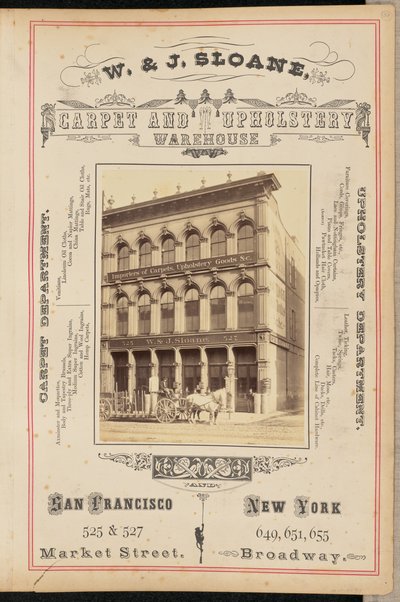 [Armazém de Carpetes e Estofos W. e J. Sloane, São Francisco] de I. W. Taber