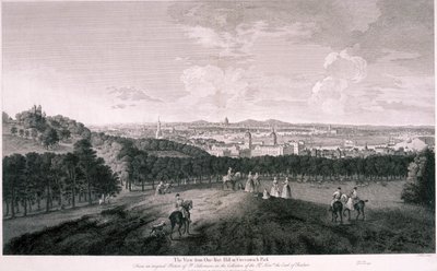 Vista do Greenwich Park, Londres, c1774 de I Wood