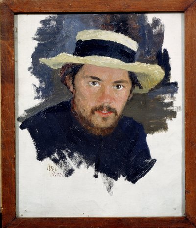 Auto-retrato (Auto-retrato). Peinture de Yakov Yakovlevich Kalinichenko (1869-1938), huile sur toile de Iakov Kalinichenko