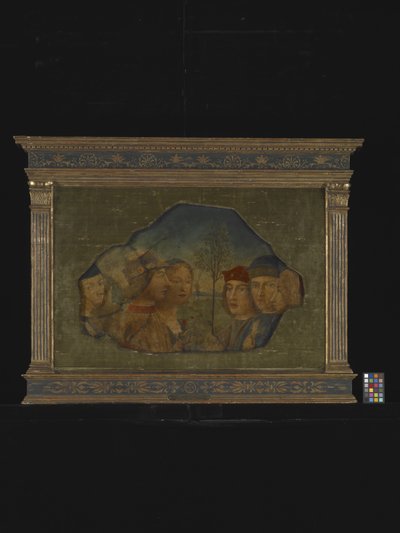 Grupo de Seis Números Numa Paisagem (fresco) de Icilio Federico (attr. to) Joni