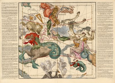 Vernal Equinox, Placa 2 de aviões globo placa celestes durante a descrição, Pub. 1674 (gravura colorida mão) de Ignace Gaston Pardies