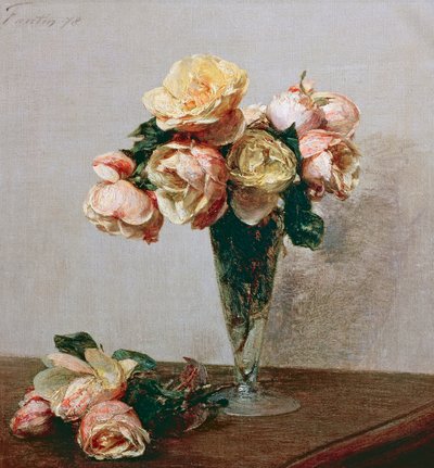 Rose de Ignace Henri Jean Fantin Latour