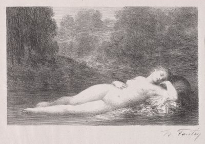 Deitado na água, 1903. de Ignace Henri Jean Fantin Latour