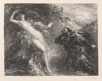 Manfred e Astarté, 1892. de Ignace Henri Jean Fantin-Latour
