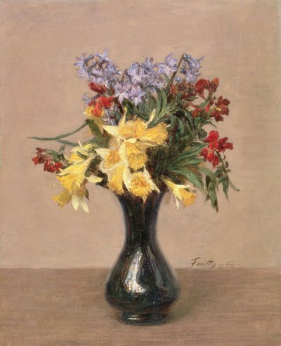 Flores da Primavera, 1869 de Ignace Henri Jean Fantin-Latour