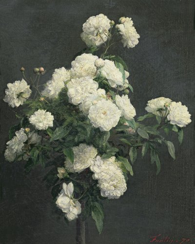 Ainda vida de peônias brancas, 1870 de Ignace Henri Jean Fantin Latour