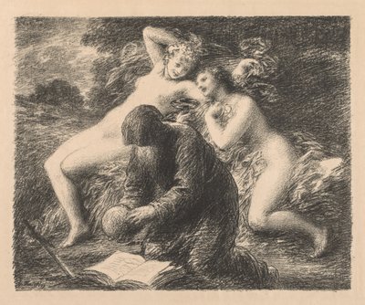 Tentação de Santo Antônio, 1893. de Ignace Henri Jean Fantin Latour