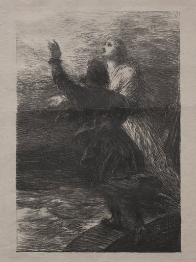 O holandês Voador. de Ignace Henri Jean Fantin-Latour