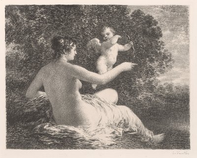 Vênus e Cupido, 1896. de Ignace Henri Jean Fantin Latour