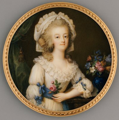 Uma bela e importante miniatura da Rainha Maria Antonieta, c.1780-85 de Ignace Jean Victor Campana