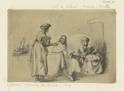 Christus bij Maria en Martha
Colecção de oitenta e cinco estampas originais (título da série) de Ignace Joseph de Claussin (possibly)