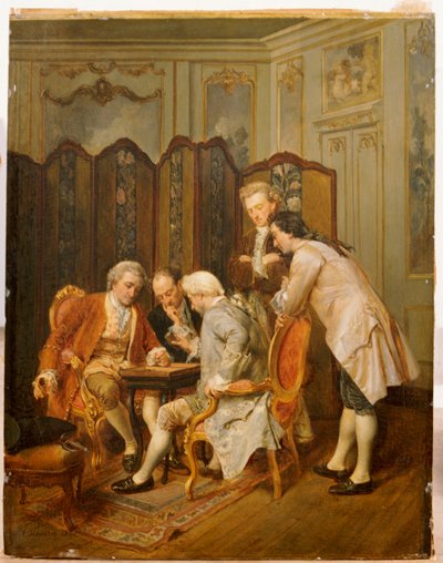 Os jogadores de gamão, 1866 de Ignacio Leon y Escosura