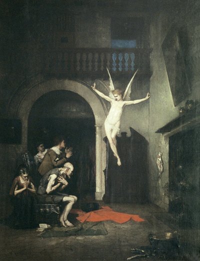 Aparição do anjo à família de Tobias de Ignacio Merino