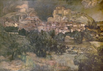 ALQUEZAR - OLEO - LIENZO - 139X199 CM de Ignacio Zuloaga y Zabaleta
