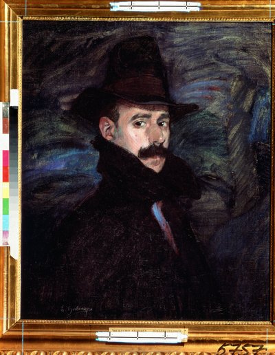Auto-retrato. Pintura de Ignacio Zuloaga y Zabaleto (1870-1945). Óleo sobre tela, 76 x 65 cm. Arte espanhola. Pushkin Museum of Fine Arts, Moscovo. de Ignacio Zuloaga y Zabaleta