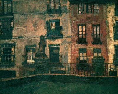 Segovia: Casas Antigas, 1917, Óleo sobre tela, 107 × 120 cm, AS00823 de Ignacio Zuloaga y Zabaleta